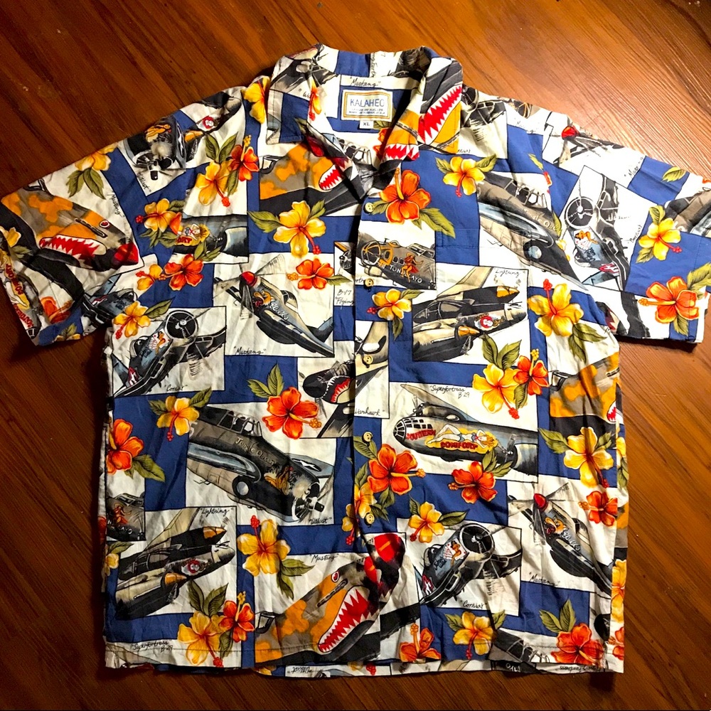 Kalaheo Hawaiian Military Shirt XL Single Stitch